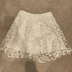 Jennifer Hope - White French Lace Skirt